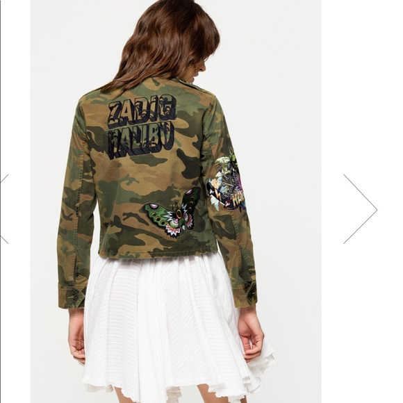 Zaria & Voltaire Short army green jacket - Picture 4 of 5